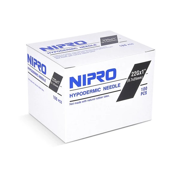 Nipro Hypodermic Needles 22Gx1