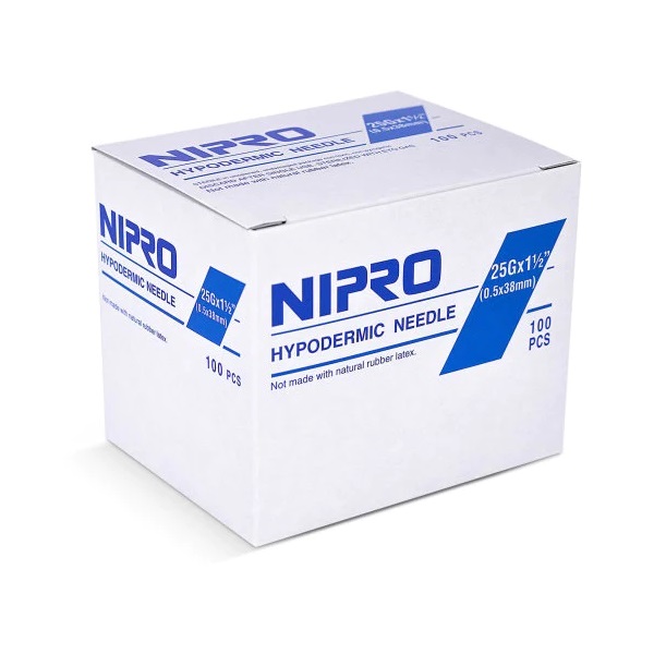Nipro Hypodermic Needles 25G x 1 1/2