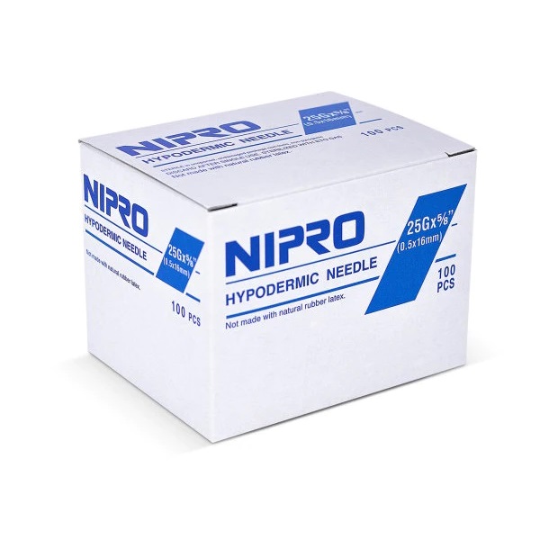 Nipro Hypodermic Needles 25G x 5/8